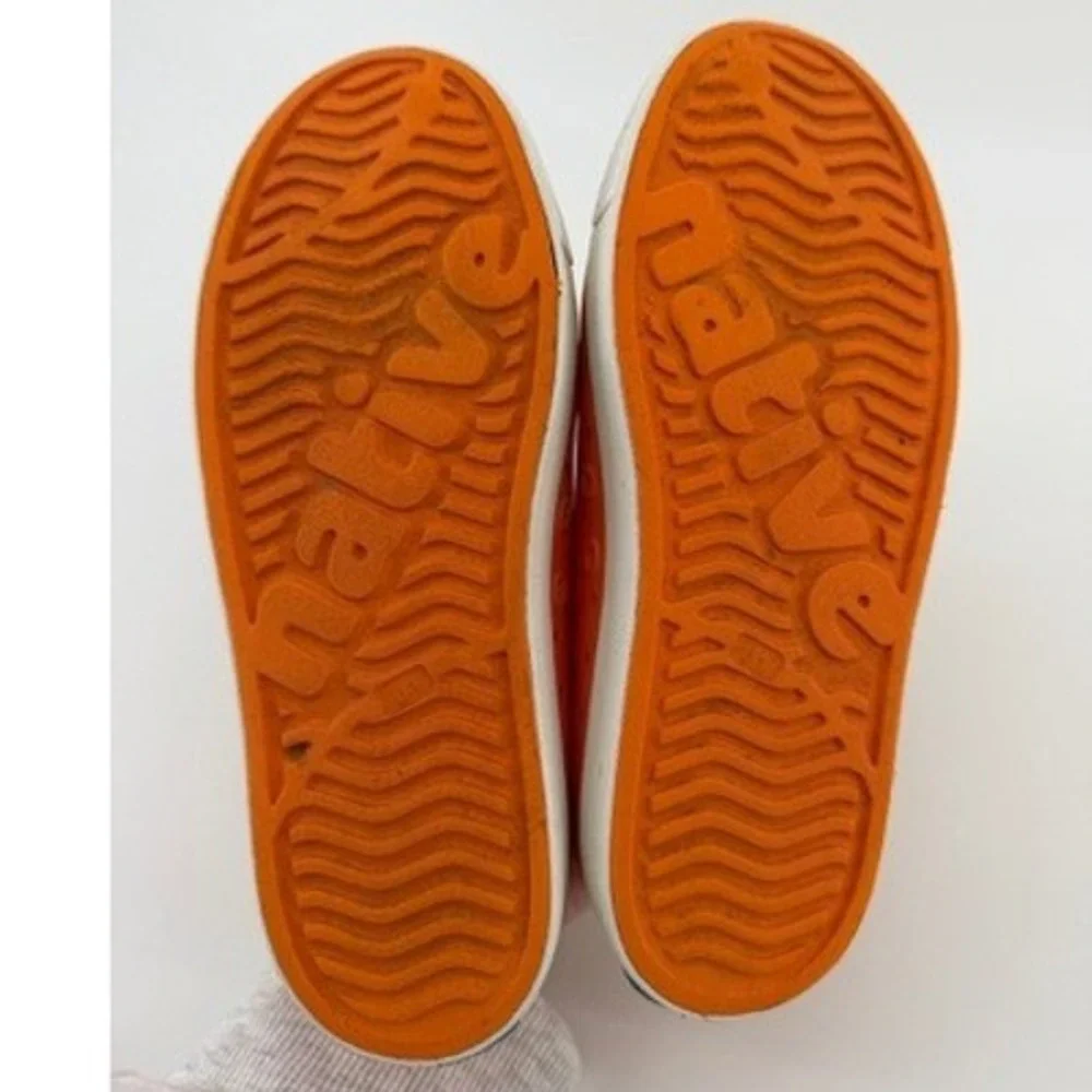 Native Jefferson Kids Orange Slip On Water Shoes Size J1 Perforated EVA Sneaker